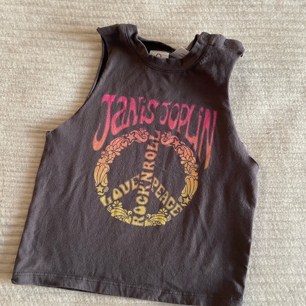 Janis Joplin baby concert tee Tank Top - Black